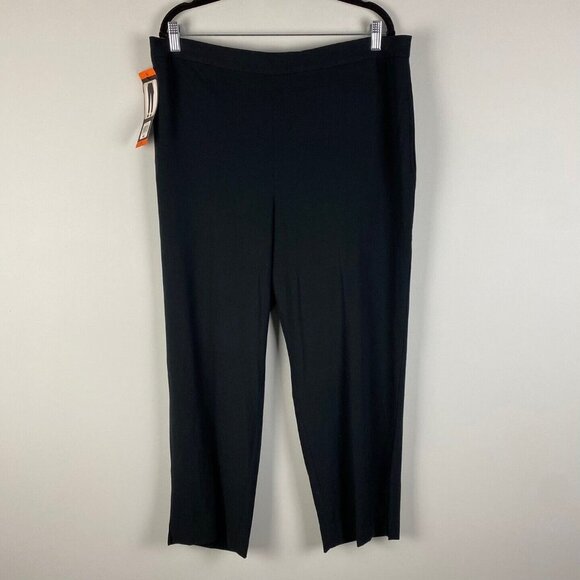 Banana Republic Pull On Ankle Pants Womens 16 Black Stretch - Picture 1 of 7